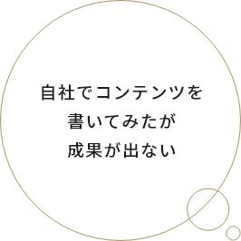 自社でコンテンツを書いてみたが成果が出ない